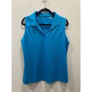 Lopez Sleeveless Turquoise Golf Shirt Woman Size XL